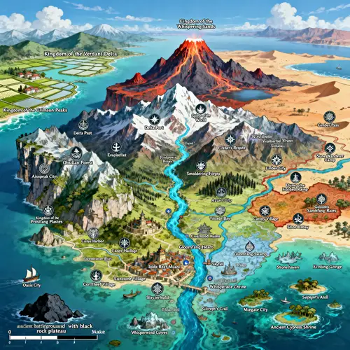 Explore the Eleven Kingdoms of the Flowing Spires