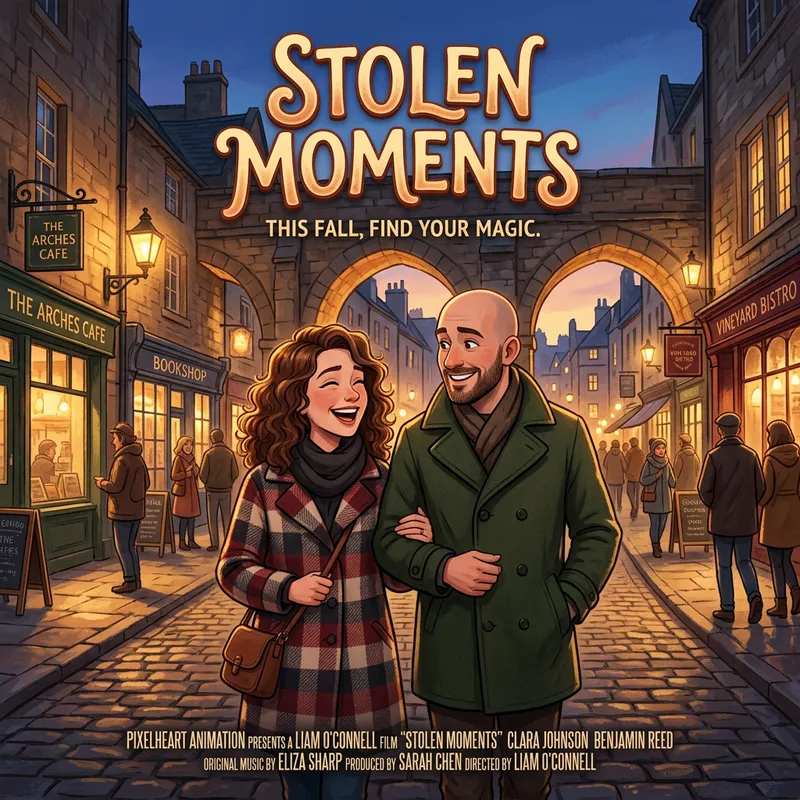 Pixar-Style Poster of a Couple Adventure