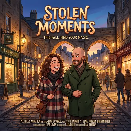 Pixar-Style Poster of a Couple Adventure