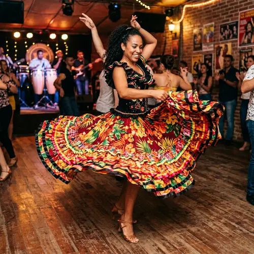 Latin American Salsa Dance Skirt - Style & Elegance