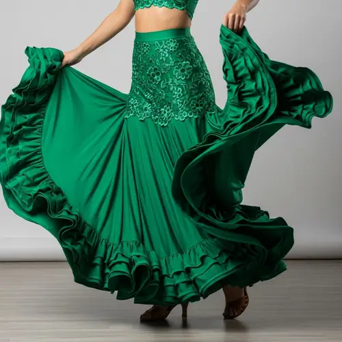 Latin American Salsa Dance Skirt - Style & Elegance