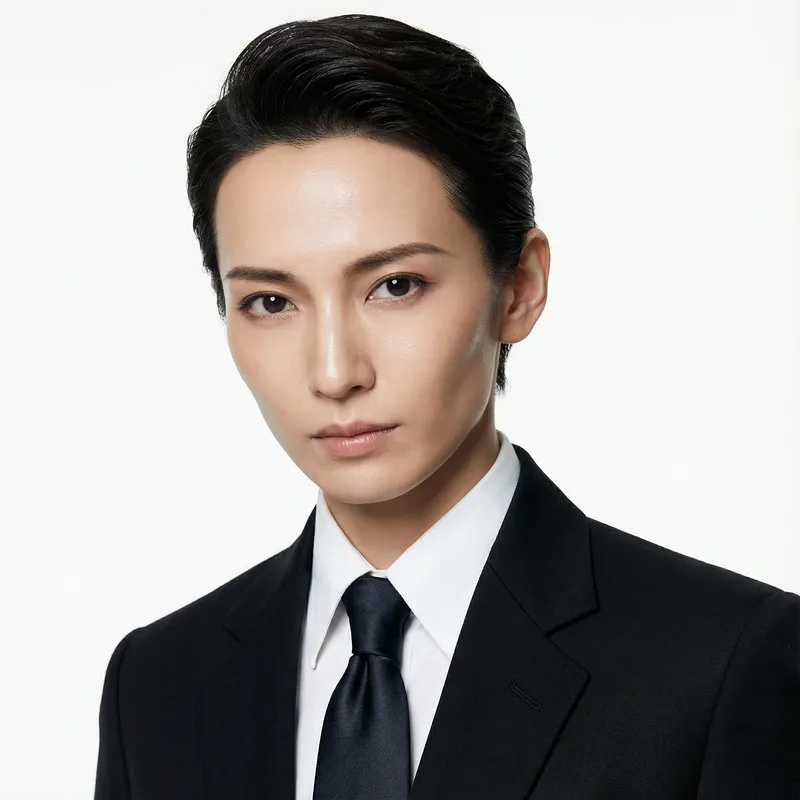 Luxurious Official Portrait in Black Suit