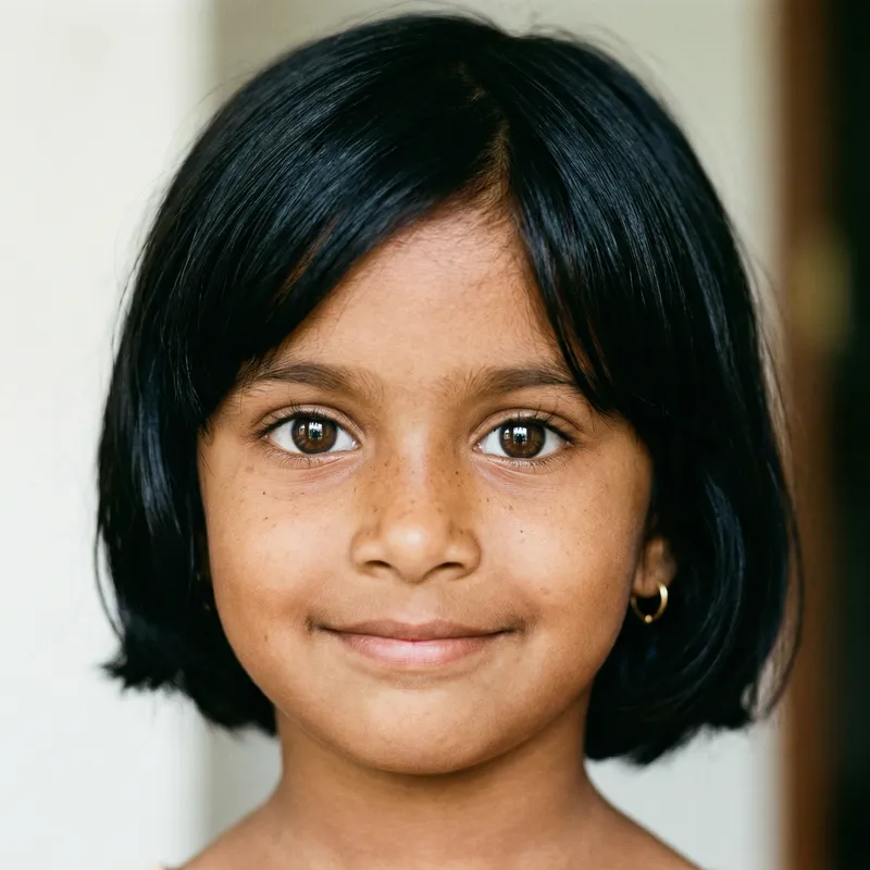Beautiful Girl with Expressive Eyes | Warm Tanned Skin