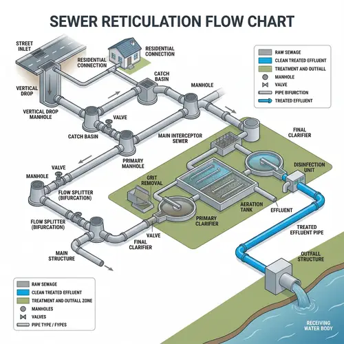 Detailed Sewer Reticulation Flow Chart for Clarity