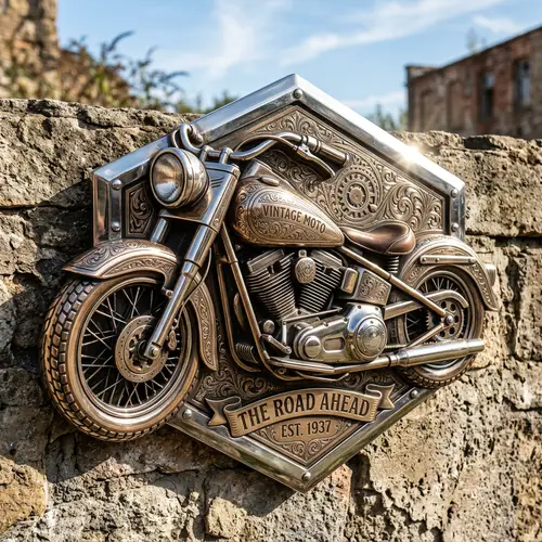 Classic Motorcycle Logo Emblem Design