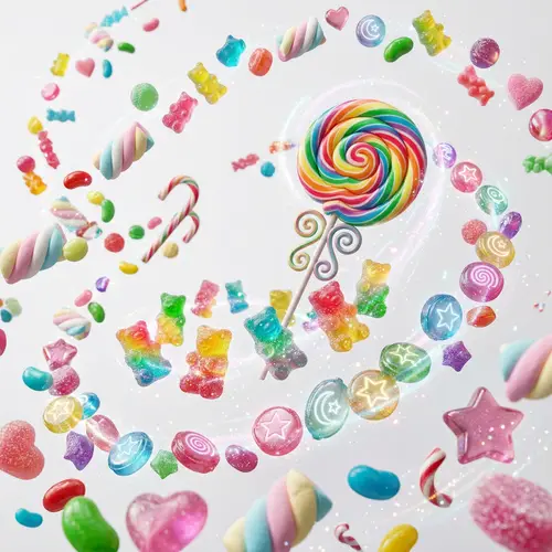 Magical Candies in Motion - Ultra Realistic Treats