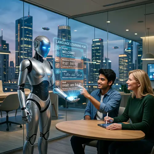 Futuristic Android Language Learning Experience