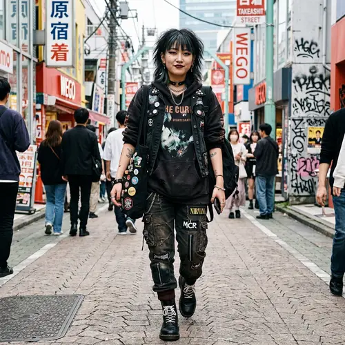 Young Asian Alternative Fashion Girl in Her 20s