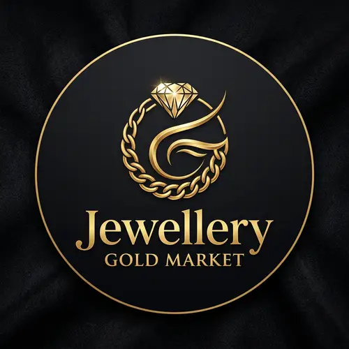 Jewellery Gold Market Logo: Elegant & Luxurious Design