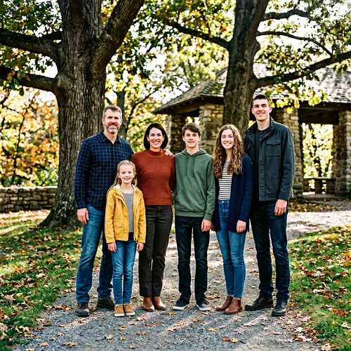 Family Portrait with Dad, Mom, and Kids