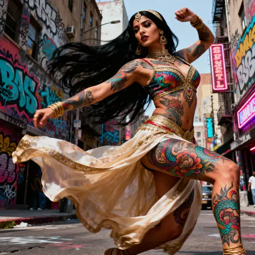 Dynamic Dance of a Powerful Middle Eastern Princess