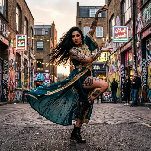 Dynamic Dance of a Powerful Middle Eastern Princess