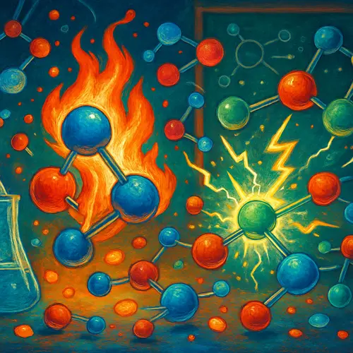 Dynamic Chemical Energy Illustration in Science