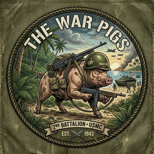 The War Pigs: WWII Marine Battalion Emblem