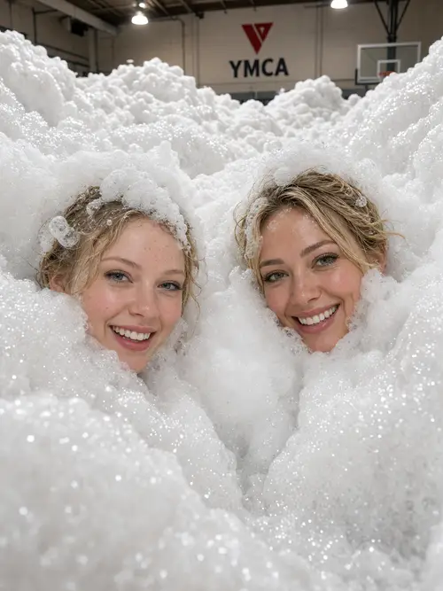 Taylor Swift & Hilary Duff at Epic Foam Party