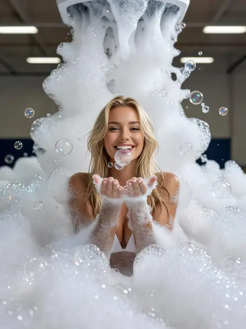 Fun Foam Party Photoshoot with Bubbly Smiles