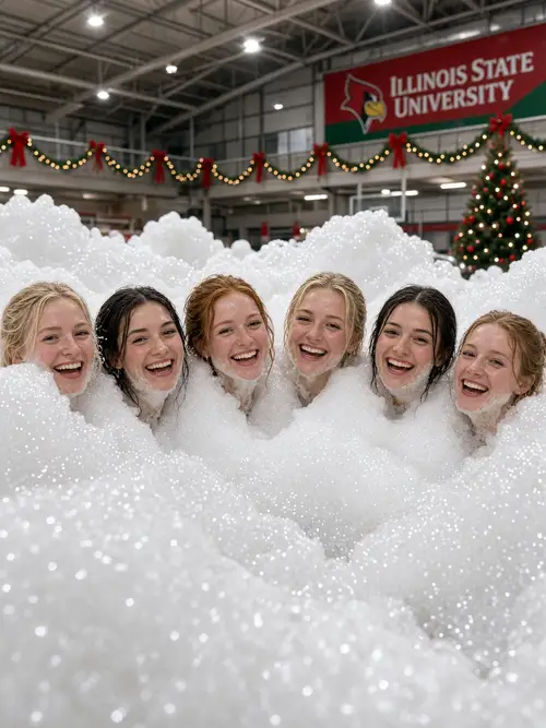 Christmas Foam Party at Illinois State University