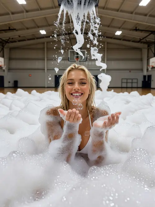 Bubbly Foam Party Photoshoot - Flirty Fun