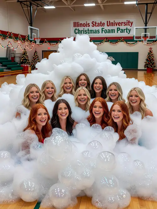 Christmas Foam Party at Illinois State University