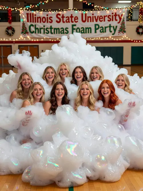 Indoor Christmas Foam Party at ISU