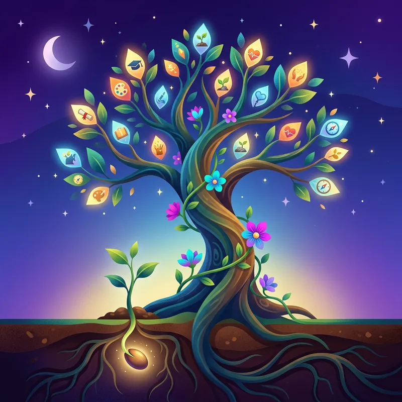 Abstract Representation of Personal Growth | Personal Development Art