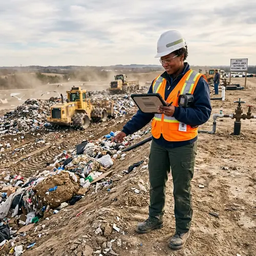 Black Woman Conducting Landfill Site Inspection