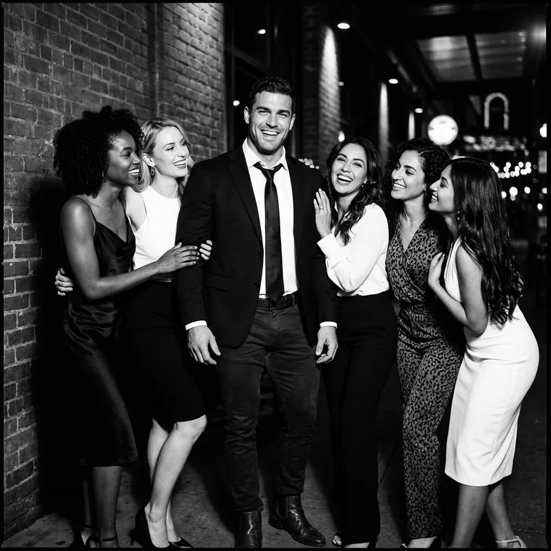 Charismatic Giga Chad in Dramatic Black & White Fashion Editorial Charismatic Giga Chad in Dramatic Black & White Fashion Editorial