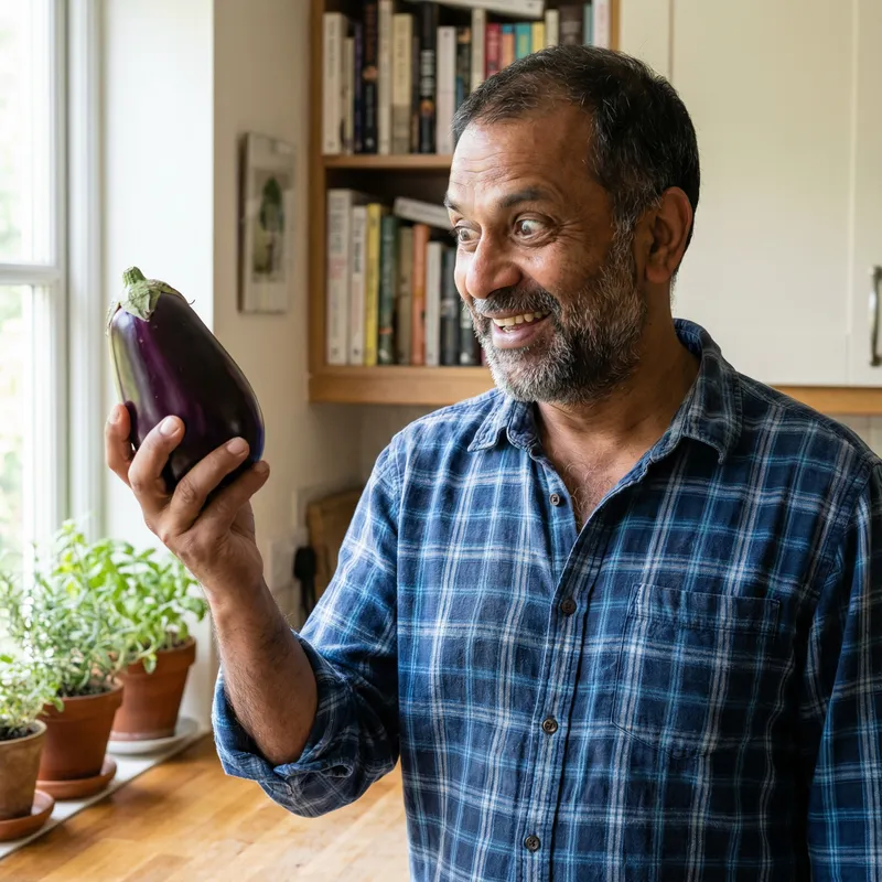 Intrigued Beta Male In Awe Of Eggplant