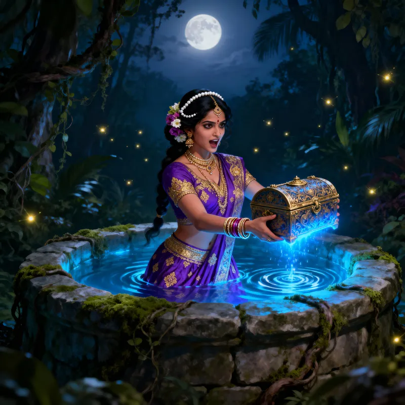 Enchanting Indian Princess in a Mystical Forest Enchanting Indian Princess in a Mystical Forest