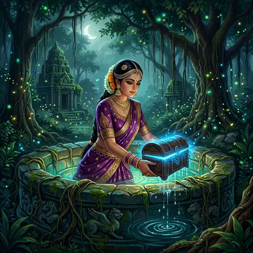 Enchanting Indian Princess in a Mystical Forest