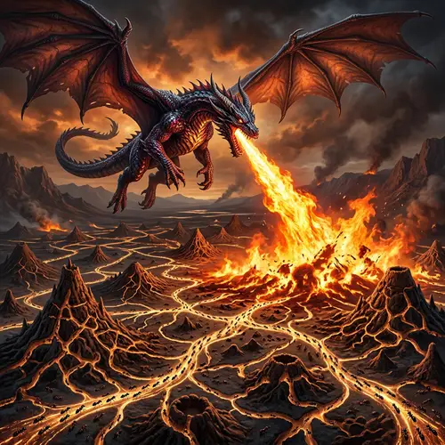 Majestic Dragon Incinerates Planet of Ants | Fantasy Scene