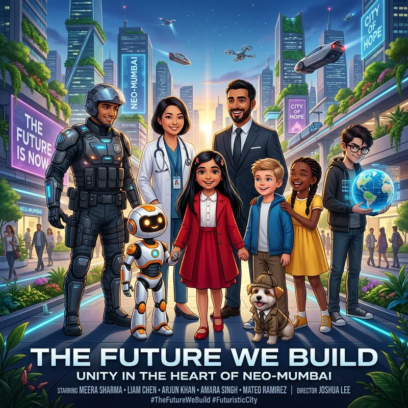 Futuristic City Cinematic Poster Design