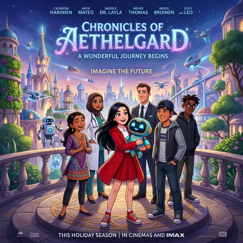 Whimsical Movie Poster Design for Imagination