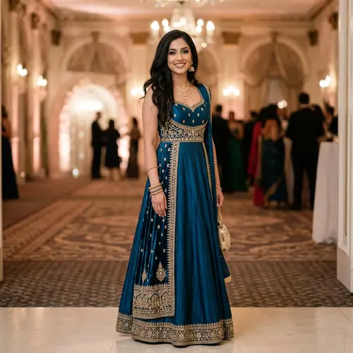 Beautiful South Asian Woman in Formal Dress