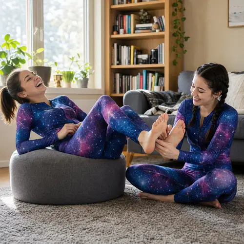 Playful Moments: Women in Cosmic Unitards