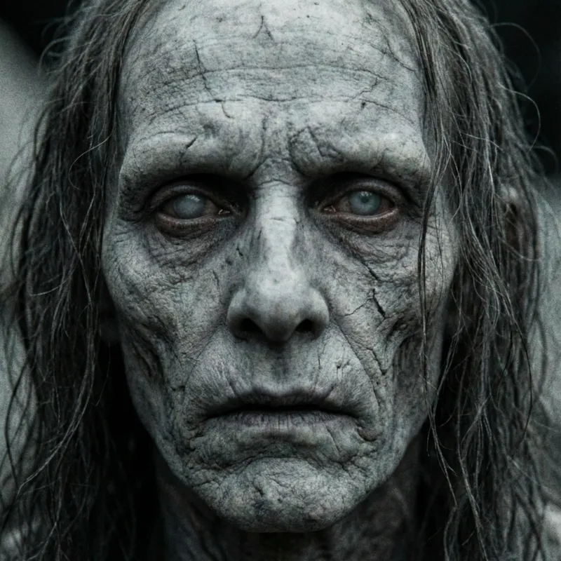 Eerie Humanoid Creature: A Haunting Portrait