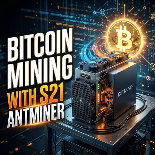 Bitcoin Mining with S21 Antminer - Engaging YouTube Thumbnail