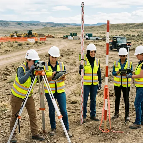 Diverse Women Professionals Using Measurement Devices in Field
