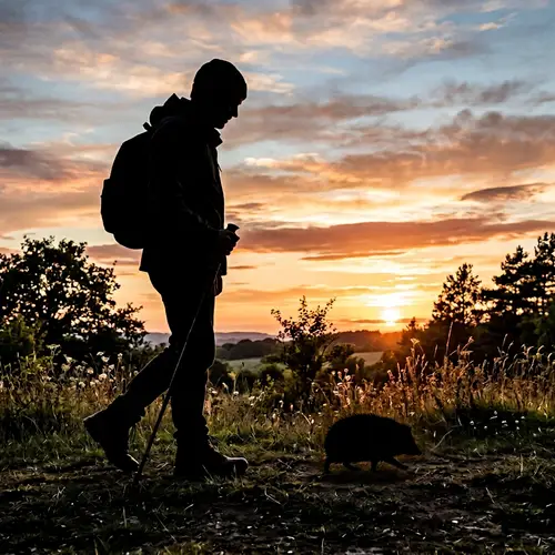 Hedgehog and Human Silhouette Scale Art