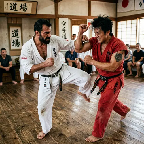 Intense Karate Combat: Turkish vs. East Asian Fighters