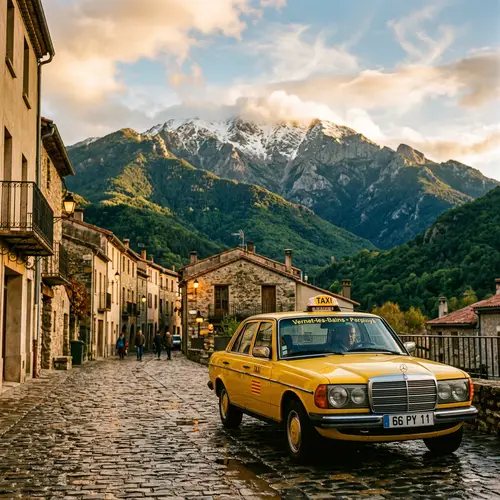 Catalans' Sacred Canigou Mountain & Vibrant Yellow Taxi