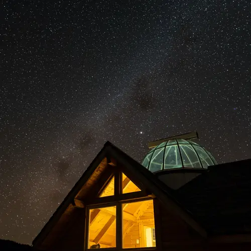Stargazing Under a Glass Dome Roof