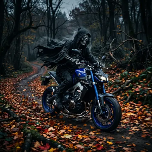Ethereal Death Riding Yamaha MT-09 Motorcycle