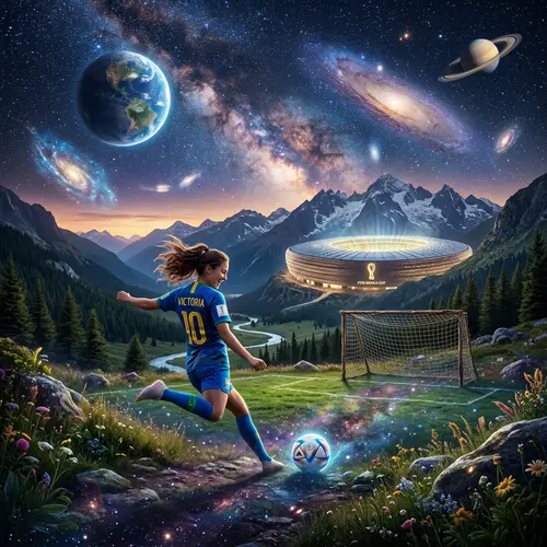 FIFA Elements with Nature and Universe Background