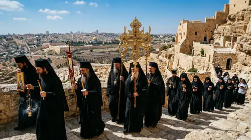 Solemn Religious Procession in Jerusalem