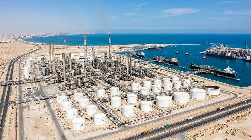 Coastal Oil Refinery in Saudi Arabia - Daytime Photography