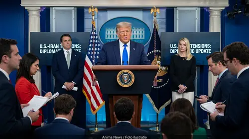 Trump at Podium: US-Iran Tensions Documentary