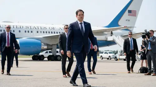 Marco Rubio Walking on Tarmac - Official Photo