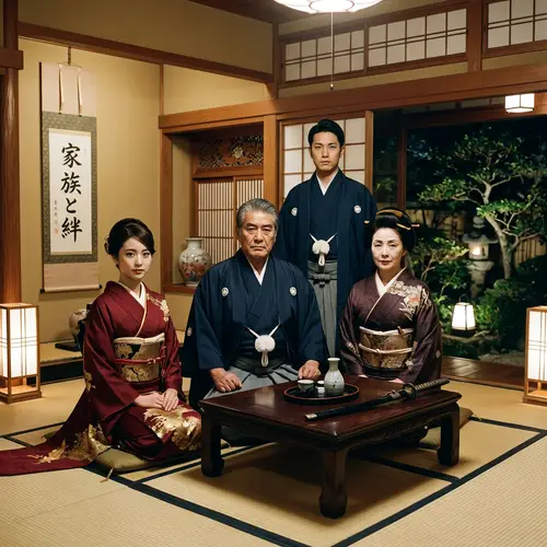 Japanese Old Money Mafia Family Portrait