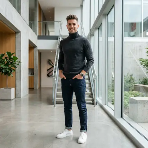 Modern Fashion Trends - Stylish Individual in Contemporary Setting